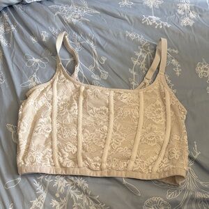 Target Cream Lace Tank Top